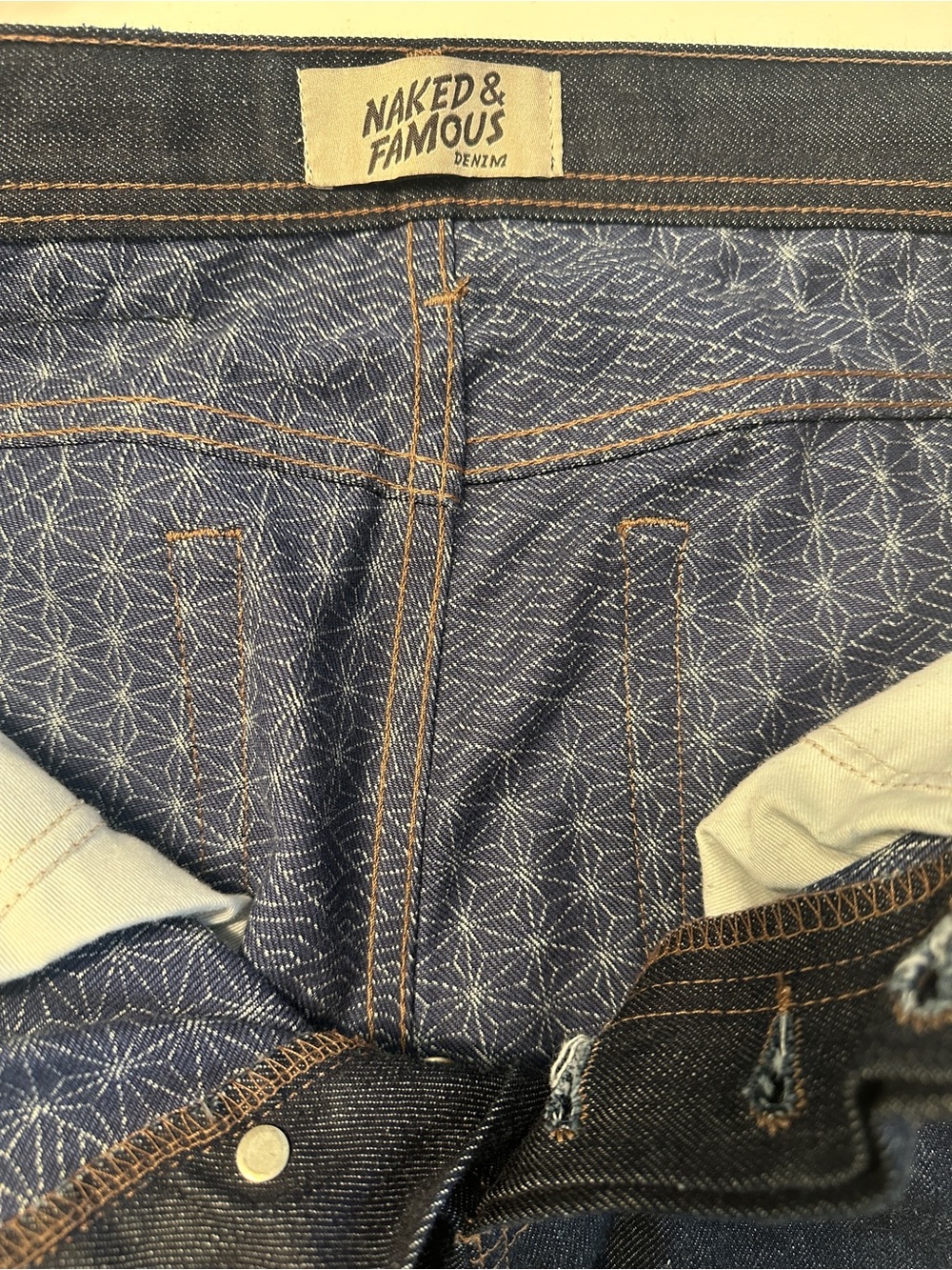 Naked & Famous Kimono Print Selvedge Denim Jeans Weird Guy - Picture 4 of 9
